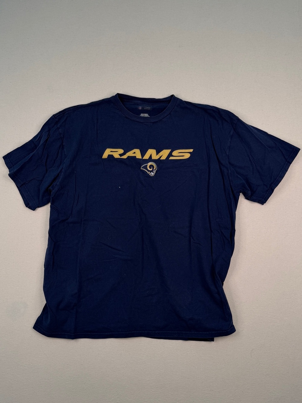 NFL Los Angeles Rams Navy Graphic T-Shirt Y2K Vintage Streetwear Tee XXL